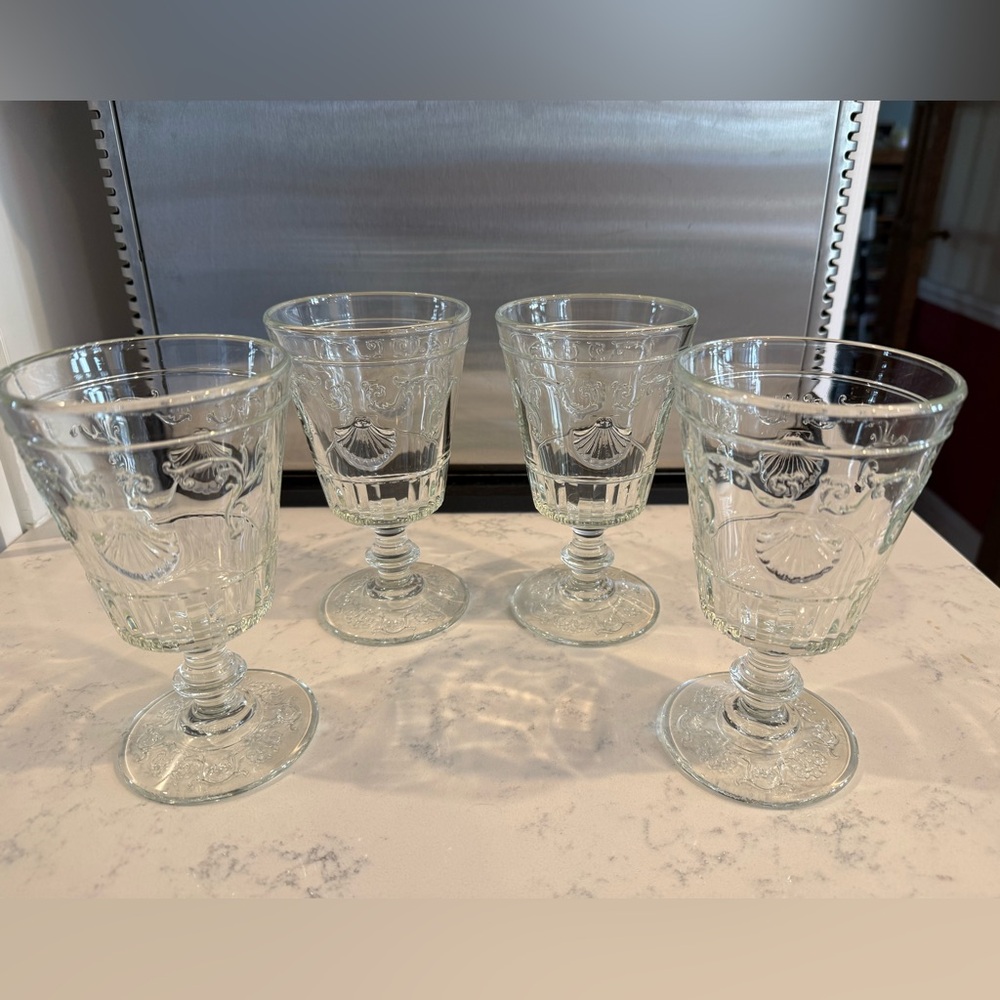 La Rochere Versailles Water Goblets - Shell Scroll- Set of 4